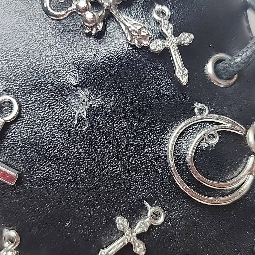 Dolls Kill Widow Idol Worship Charm Platform Boots Size 8 Goth Near New - Picture 8 of 14